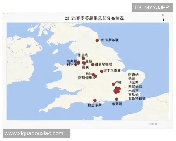 英超球队在英国的地理分布图解读